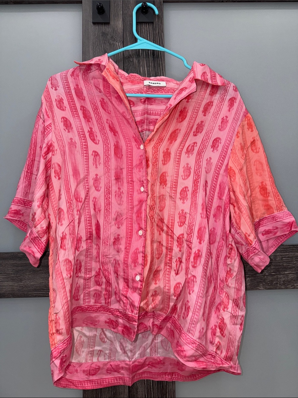 Sanctuary Pink & Coral Patterned Button-Down Shirt